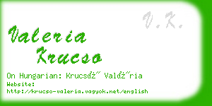 valeria krucso business card